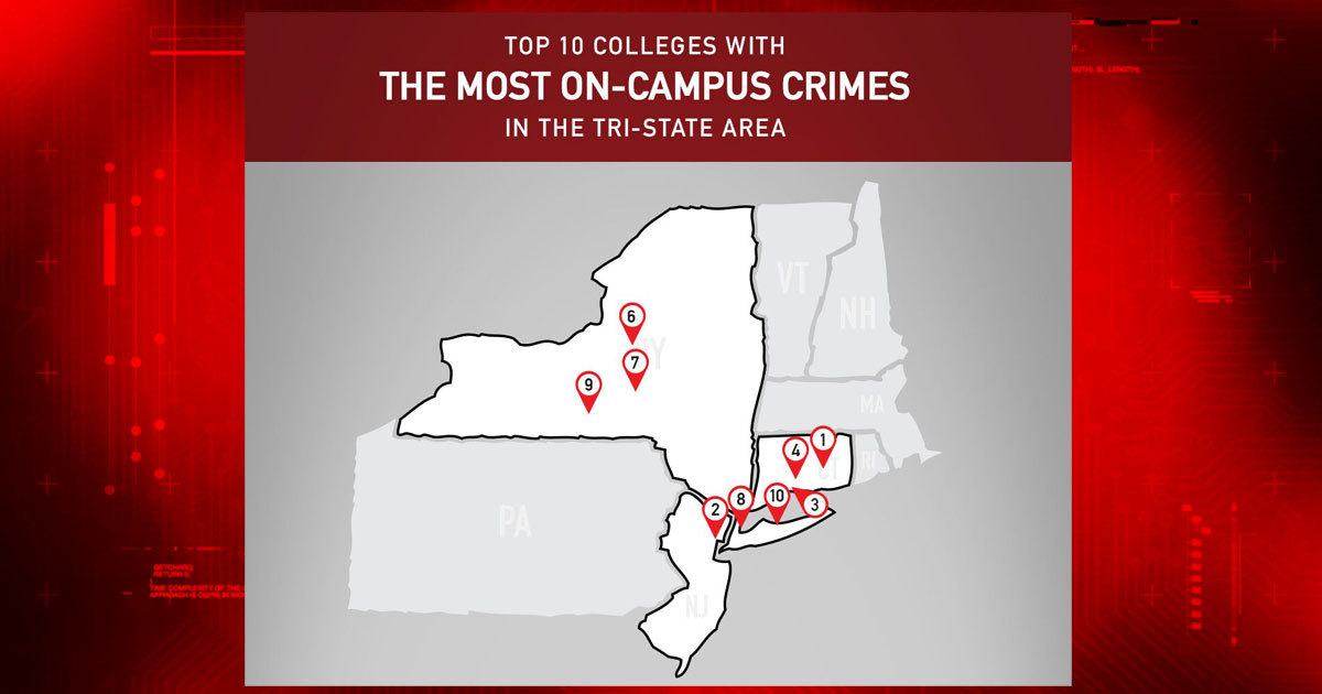 10 tristate area colleges with most oncampus crimes
