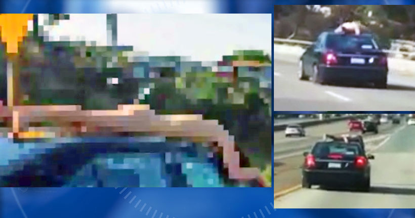 Naked man rides 'Superman-style' on San Diego freeway